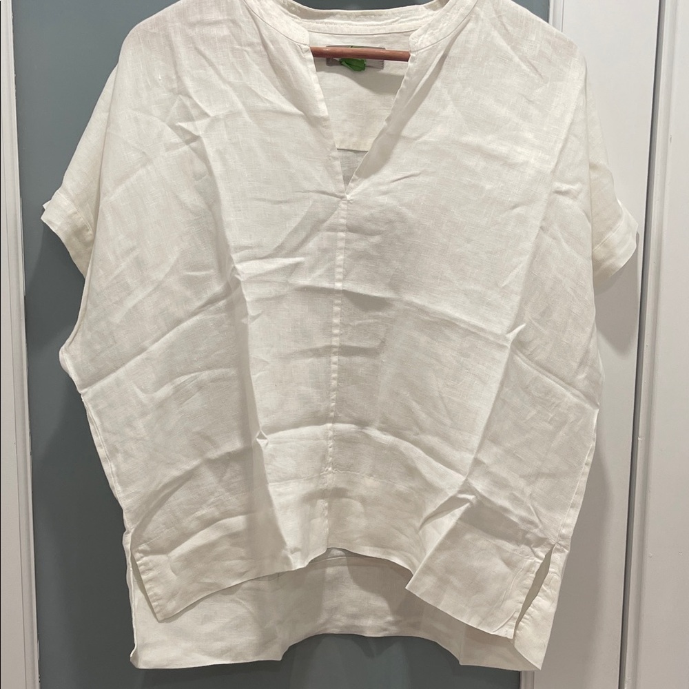 Everlane Linen White/Bone Linen Top